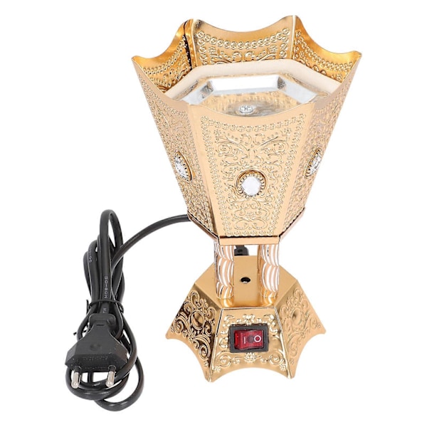 Elektrisk Røgelse Retro Brænder Ornament Røgelsesbrænder Metalhåndværk (EU Stik)