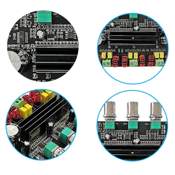 Tpa3116d2 Bluetooth 5.0 Digital Effektforstærker Board 2.1 Kanal 100w+50wx2 Høj Effekt Med Aux In