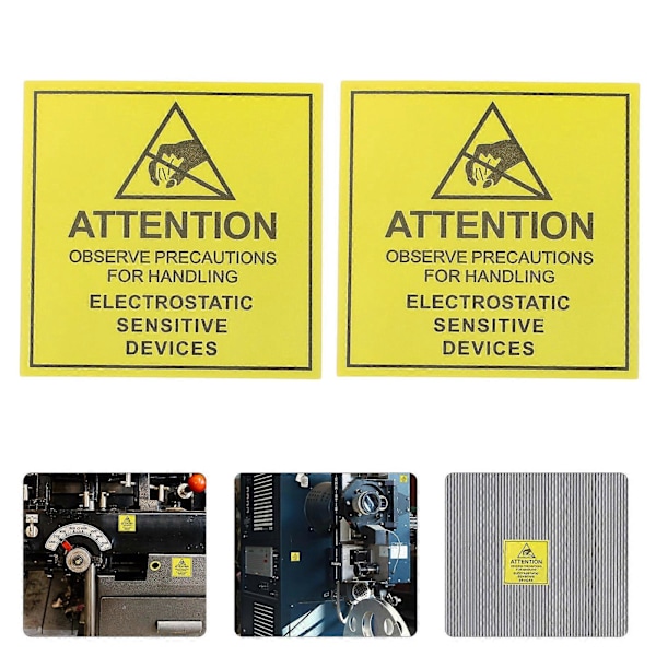450 stk. Statisk Advarsel Klistremerker Elektrostatisk Forsiktig Skilt Statisk Sensitive Enheter Dekaler