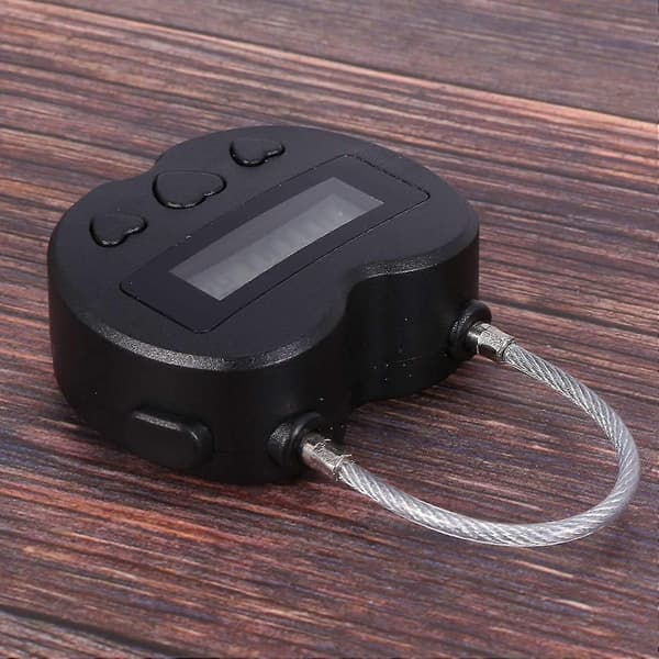 Tidssperre LCD-skjerm Tidssperre Multifunksjonell Reise Elektronisk Timer, Vanntett USB Oppladbar