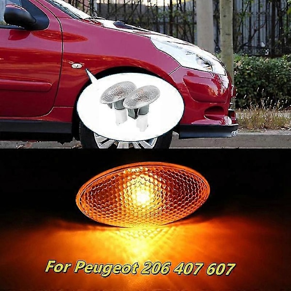 Til 206 407 607 Blinklys Sidemarkeringslys Repeater Lampe Indikator 632574