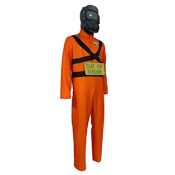 Lethal Company Anställd Maskerad Cosplay Jumpsuit Mask Uniform Spelare Skyddskläder Halloween Maskerad Utklädnad 160