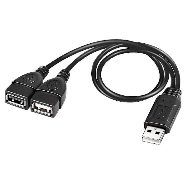 USB Splitterkabel, USB 2.0 A till Dubbel USB Fe Y Splitter Laddningskabel
