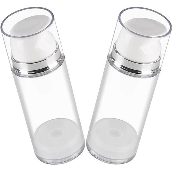 2 st Lufttom Pumpflaska Tom Påfyllningsbar Lufttom Vakuum Pump Kräm Lotion Flaska Reseflaskor