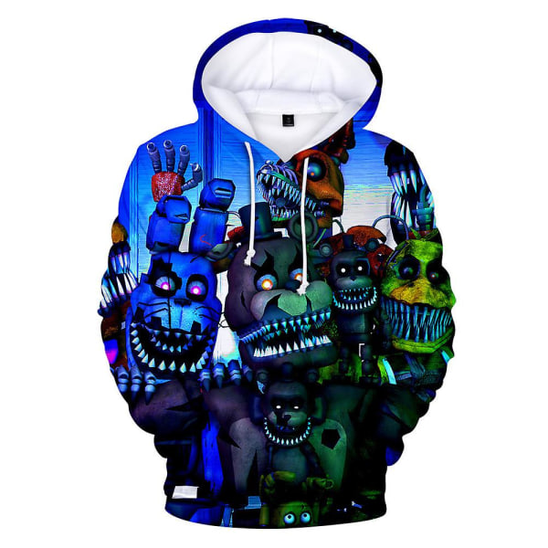 Barn Pojkar Flickor Fem nätter hos Freddy's Hoodie 3d printed huvtröja Casual Pullover Jumper Toppar color 5 160