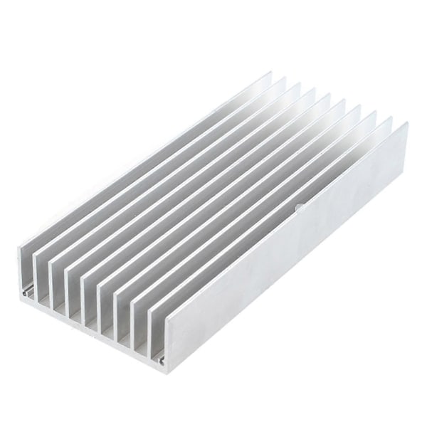 2 stk 130mm X 56mm X 20mm Kjøleribbe Varme Diffus Aluminium Kjølefinne
