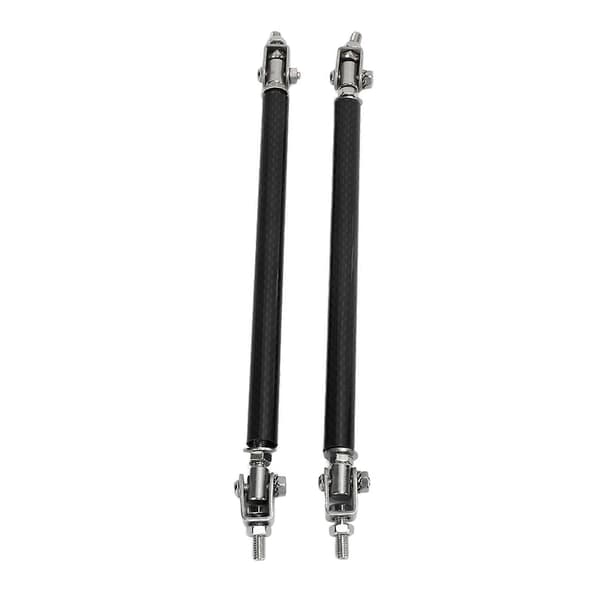 2 stk. 15 cm Frontfangerleppe Splitterstag Støttestenger Justerbar Karbonfiber for Sideskjørt Front Baklepper