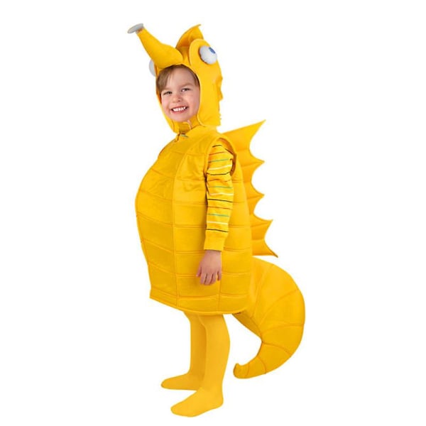 Flickor Rosa sjöhäst Halloween kostym Barn Toddler Pojkar Gul Hippocampus kostym för barn Yellow Kids M