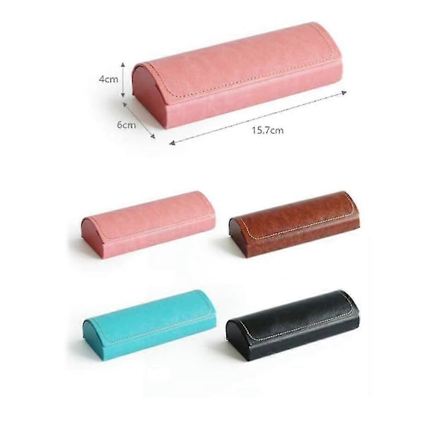 Glasögonfodral Läder Glasögonfodral Med Magnetisk Stängning För Män Och Kvinnor (brun)