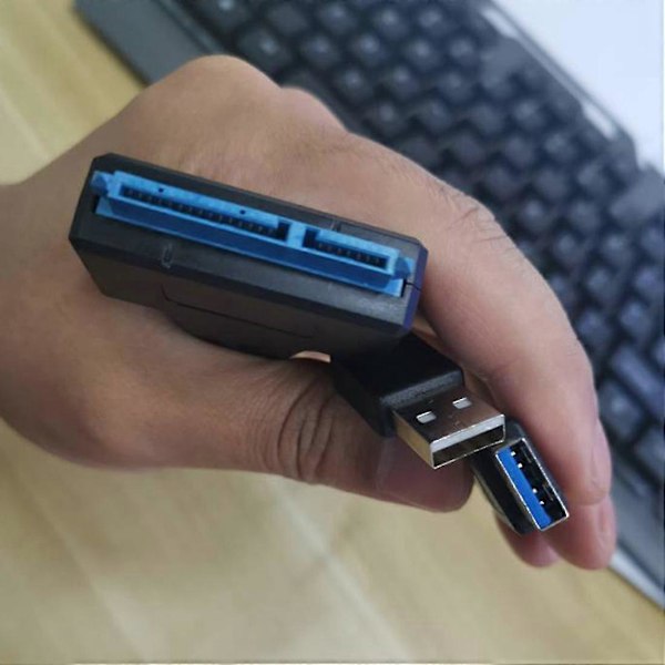 Sata Till Dubbel Usb3.0 Adapter Konverteringskablar Jms578 Adapterkabel För 2,5 Tums Sata/hdd Plug And Play