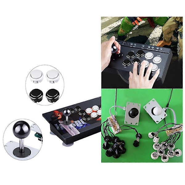 2-personers Arkad DIY Kit USB Encoder Till PC Joystick + Arkadknapp Lämplig För Arkad Joystick Elec