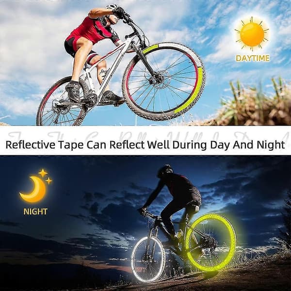 Reflextejp, 2 rullar 3m X 5cm Vattentät Hög Synlighet Reflektor Varningsdekaler För Säkerhetspåminnelse - Gul & Vit