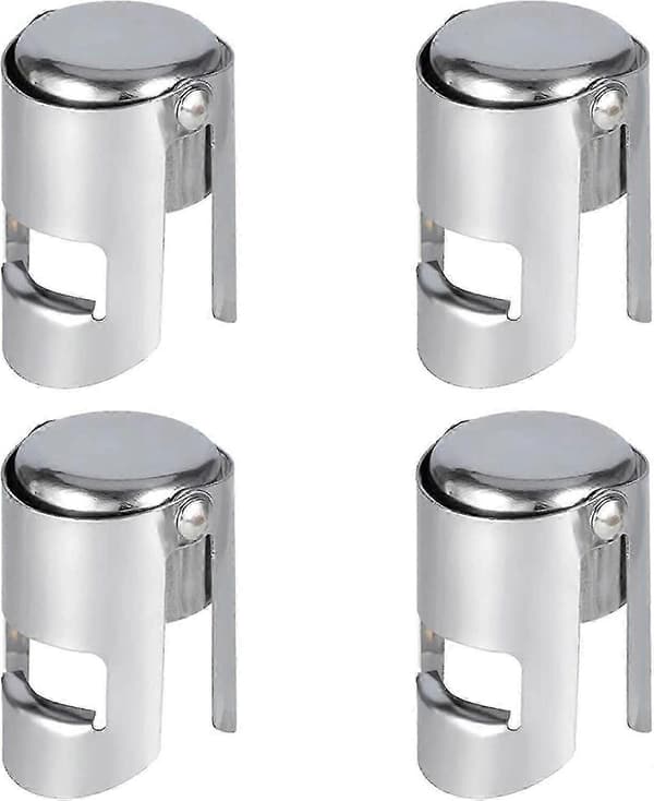 4 stk. Champagneprop, Rustfri Stål, Silikon