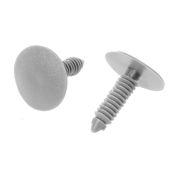 20 stk. Grå Plast Bil Trim Klips Nagle Feste 6mm Hull 26mm Hode