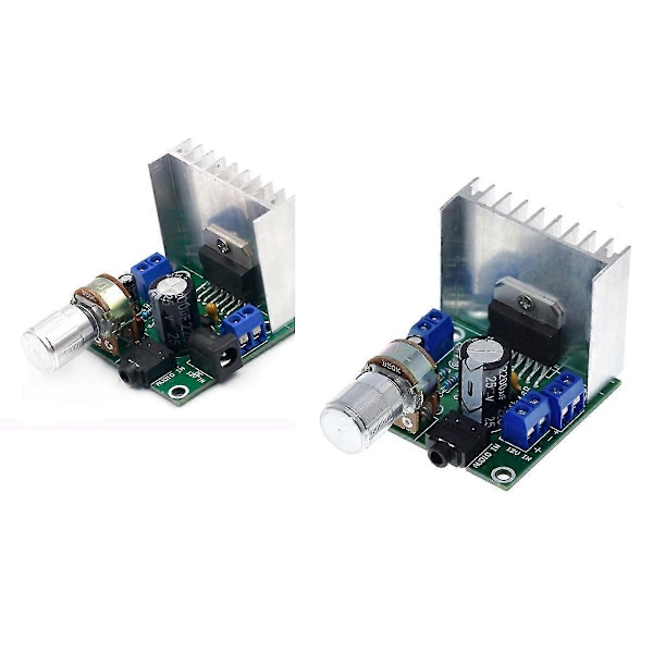 Tda7297 Digital Effektförstärkarkort Tvåkanaligt Brusfritt 9v 12v15v 15w+15w DC-uttag + Kabeldragning S