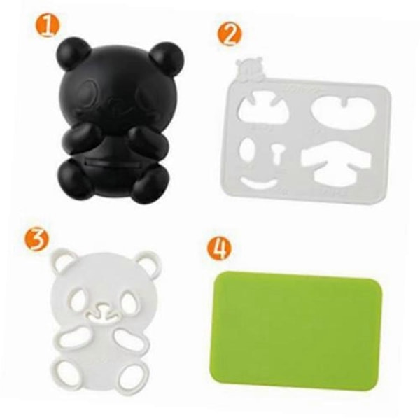 DIY Söt Panda Form Ris Sushi Kakform Skärare Sandwich Maker Bakverktyg