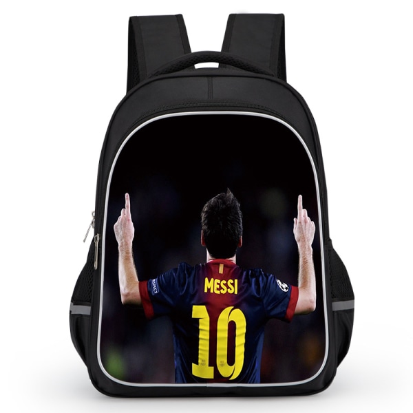 Messi Cristiano Ronaldo skolväska grundskola pojke Juventus Ronaldo ryggsäck med belastningsreducering och ryggradsskydd style 3