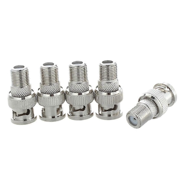 10 stk. Bnc Hanstik Til F Hun Jack Adapter Coax Konnektor Kobling Cctv Kamera