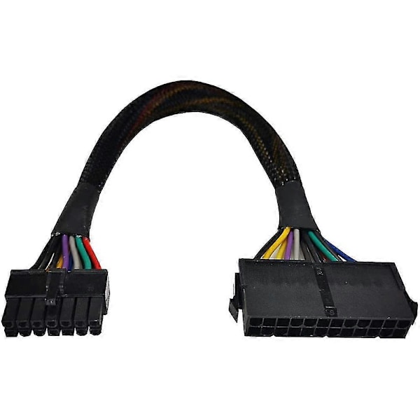 24-nastainen - 14-nastainen ATX PSU pääadapteri suojatulla kaapelilla PC:lle ja palvelimille, 30 cm