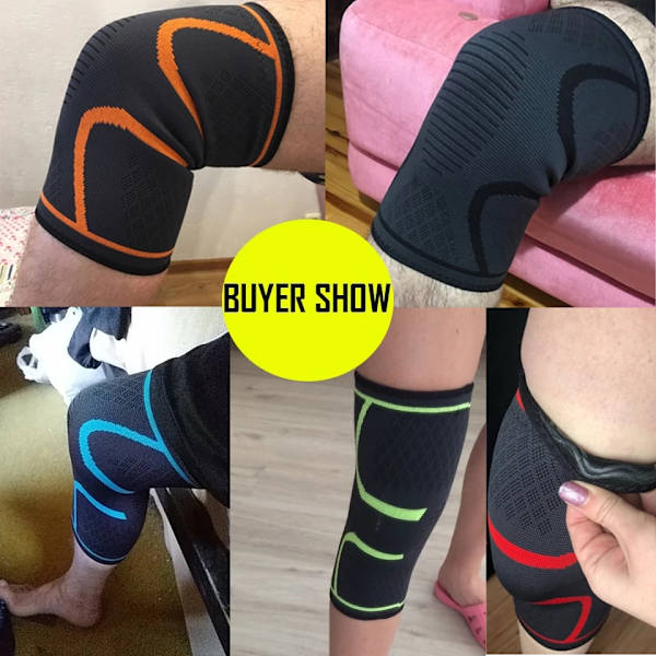 1kpl Fitness Juoksu Pyöräily Polvituki Urheilu Polvihihat Black with grey XXL