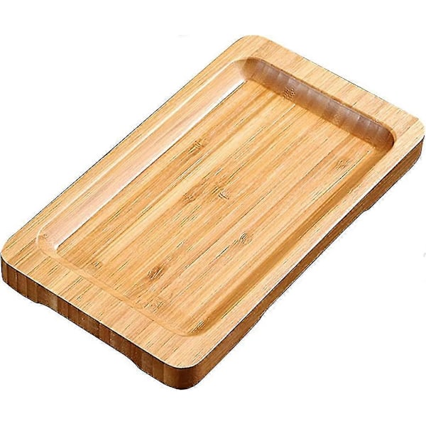Bambubricka Bambu Serveringsbricka Träbricka Rektangulär Fat Blomsterpresent