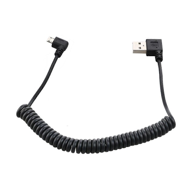 1,5 m Spiralvriden USB Micro 5 Pin Hane till USB 2.0 Hane Data Laddningskabel (Svart)