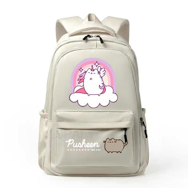 Kawaii Tjock Katt Ryggsäck Mode Canvas Ryggsäck för Kvinnor style 9