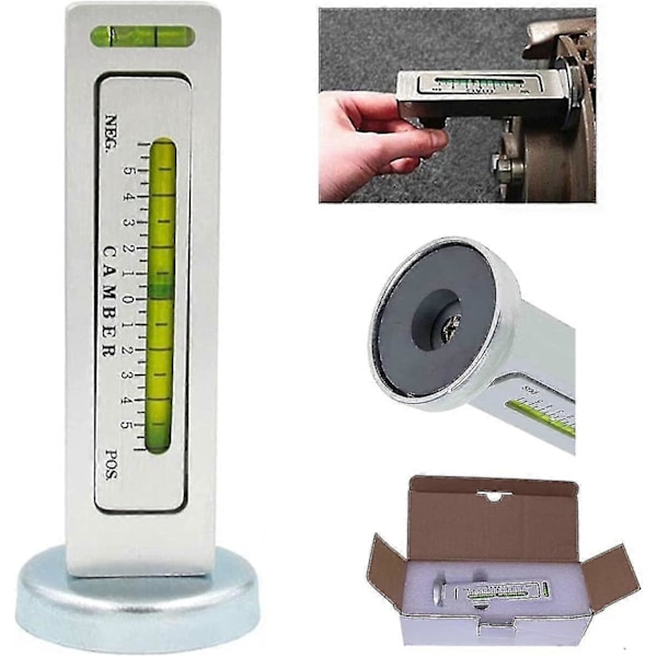 Justerbar Magnetisk Mätare Verktyg Camber Mätare Castor Fjäderben Hjulinställning För Bil Lastbil