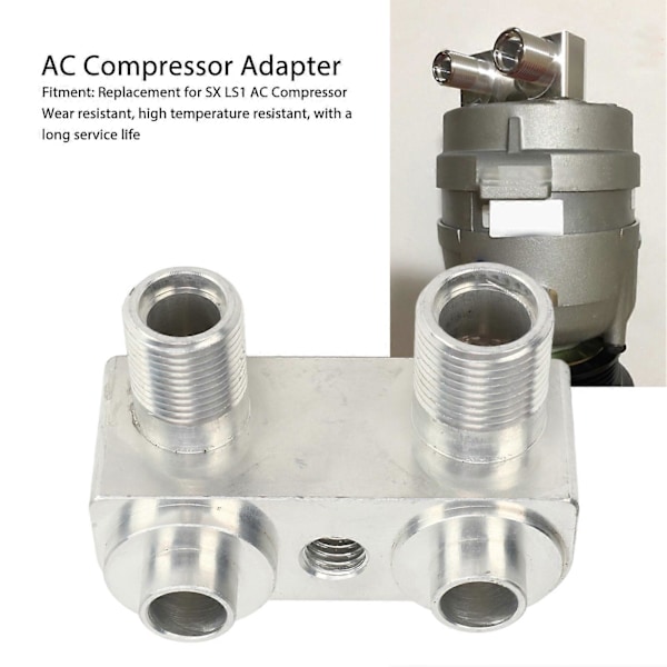 AC Kompressor Adapter Holdbar Slidstærk Nem Installation AC Kompressor Fittings Adapter Udskiftning til SX LS1 AC Kompressor