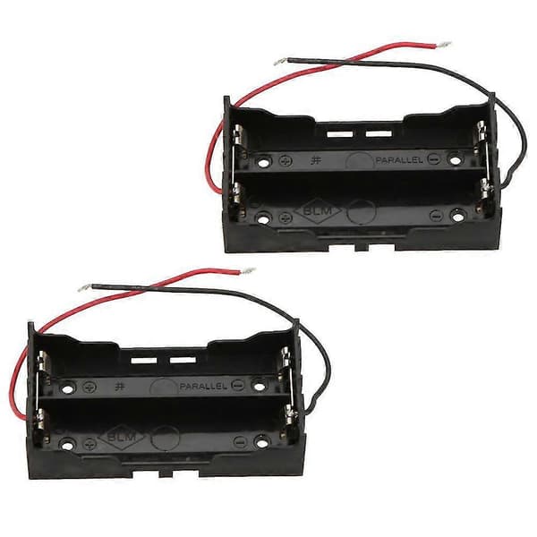 2-delt Batterioppbevaringsboks Holder for 2 X 18650 Parallelle Litiumbatterier