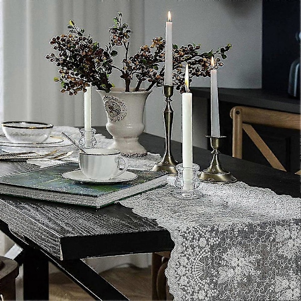 Ljusstake Set om 4 - Avsmalnande Ljusstakar för Bordsdekoration Glas Ljusstakar För