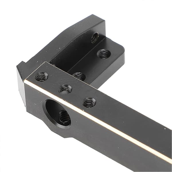RC Front Bumper Beslag Messing Front Bumper Servo Monteringsbeslag Stativ til SCX10 II RC Crawler Biler Sort