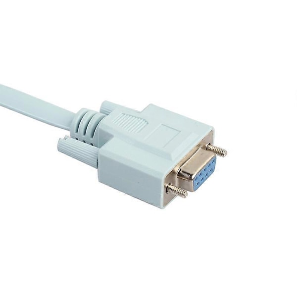 1,5 m 9-pin DB9 Seriell RS232 til RJ45 Cat5 Ethernet Konsoll Rollover-kabel for Cisco