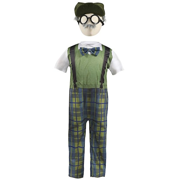 Børne Drenge Bedstefar Cosplay Kostume 100 Dage i Skole Halloween Gammel Mand Kostume XS