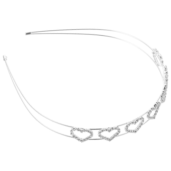Hjerte Hårbøyle Rhinestone Dobbel Lag Hårbøyle Valentinsdag Hårbøyle Bling Hodeplagg