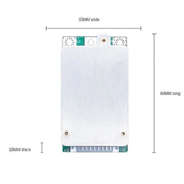 Bms 10s 15a 36v 18650 Lithium Batteri Opladningsbalancekort Offentlig Port Kortslutningsbeskyttelse F