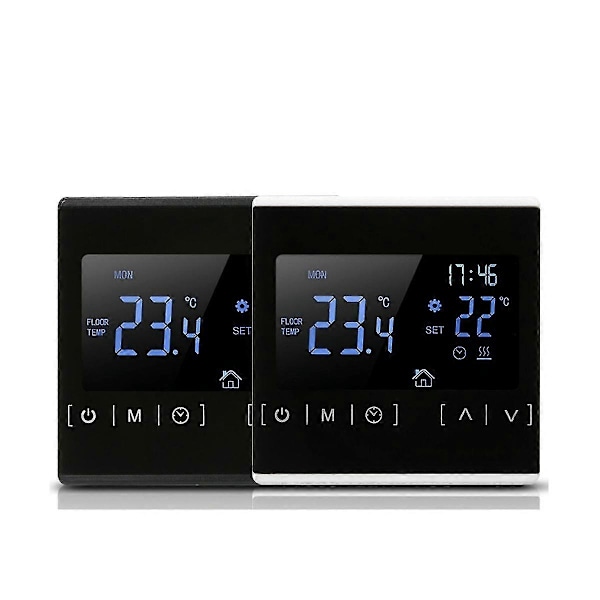 LCD Touchscreen Termostat Programmerbar Elektrisk Golvvärmesystem Termoregulator AC 85-250V (wh