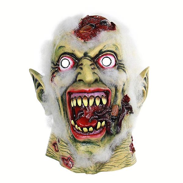 Pelottava Walking Dead Zombie -naamio Lateksinen Karmiva Halloween-asu Kauhu Verinen Aikuisten Halloween-rekvisiitta Koristelu