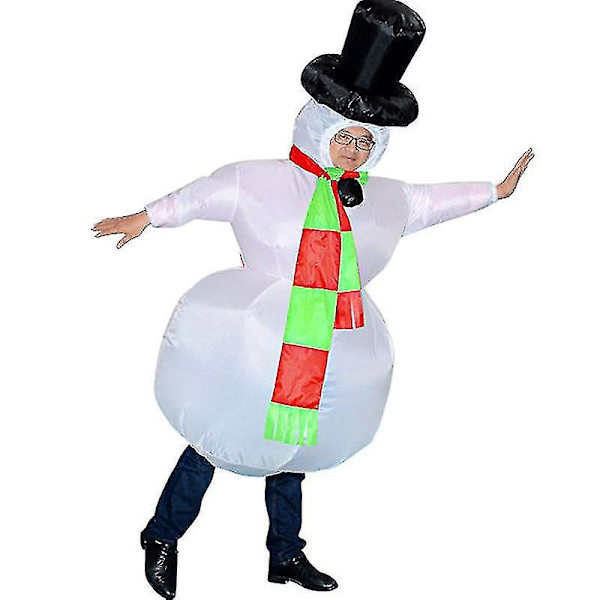 2023-jul Uppblåsbar Snögubbekostymdräkt För Vuxna Halloweenfest