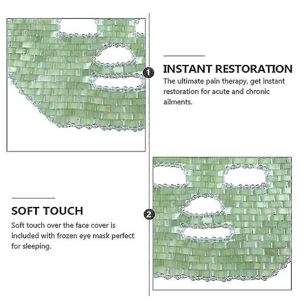 Tflycq Rosa Kristall Ögonmask Handgjord Ögonridå Kristall Sovmask Rosakvarts Kylterapi Ansiktsmassagerare Naturlig Jade Mask green face mask
