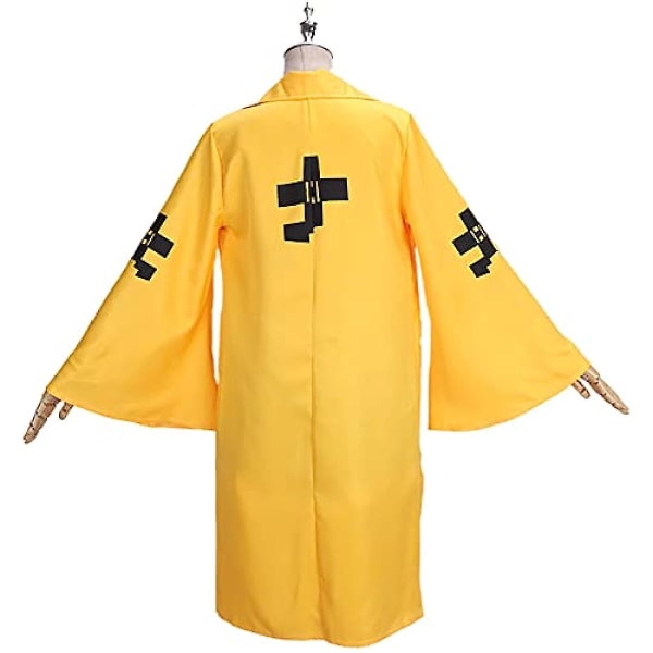 4-delat set Cosplay Kostym Anime Danganronpa V3 Angie Yonaga Uniform Outfits Kostymrekvisita för vuxna Lämplig för Halloween, scenlek, fest, yello XXL