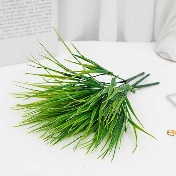 Grønt Imitasjonsplastgress Kunstige Blader Plante Bryllup Hjem Borddekor
