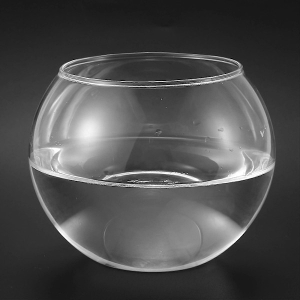 3x Rund Kuglevase I Transparent Glas Akvarium
