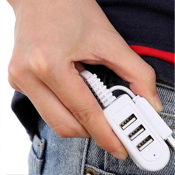 1,2 m 3 Port Multi Usb2.0 Hub Splitter Konverter Ekstern Forlængerkabel Splitter Til Pc Computer Ac