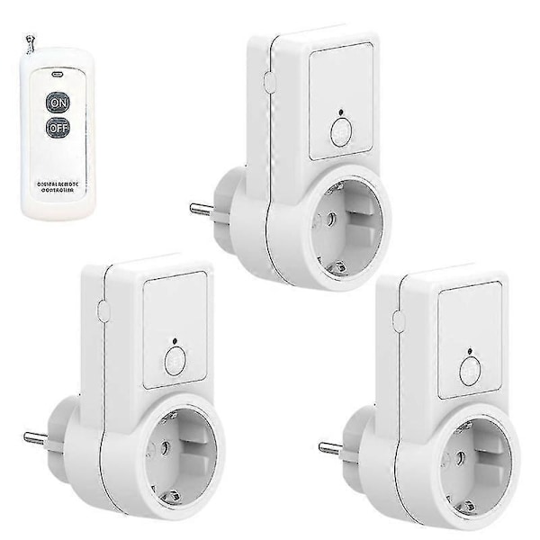 1-5x Langaton Älykäs Kaukosäädin Kytkin Pistoke Pistorasia Pistorasia Eu Pistoke 1 remote control socket 3PCS