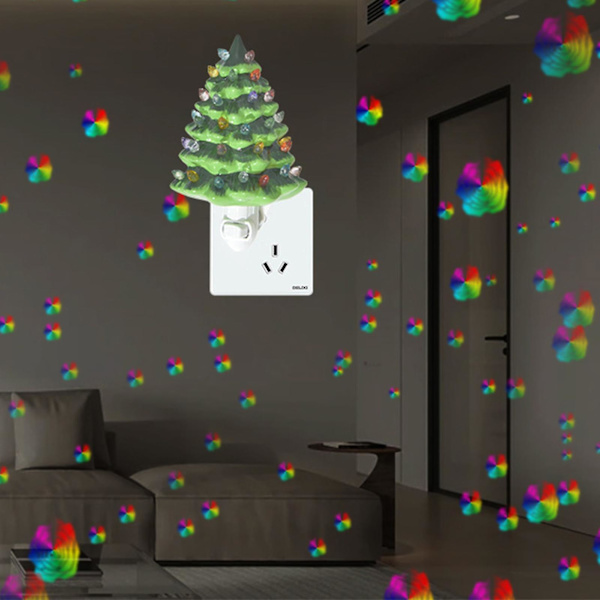Retro Bubbla Julgran Nattlampa Ljus Grön Julgran LED Lampa Bordsdekoration Högtid Figur För Fest Inomhus Hem Rum Dekor Hög Kvalitet Green