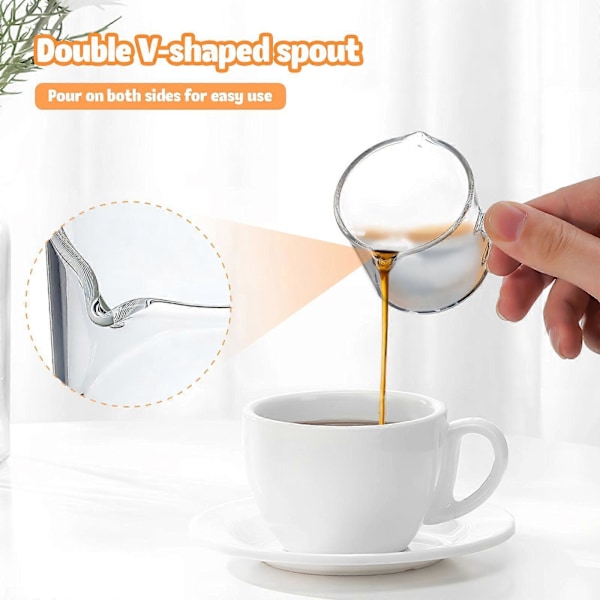 2 kpl Espresso Kupit Lasi Teekuppi Lasi Kahvimuki Kirkkaat Pienet Lasikannut Lasi Espresso Mukit Siirappikannut
