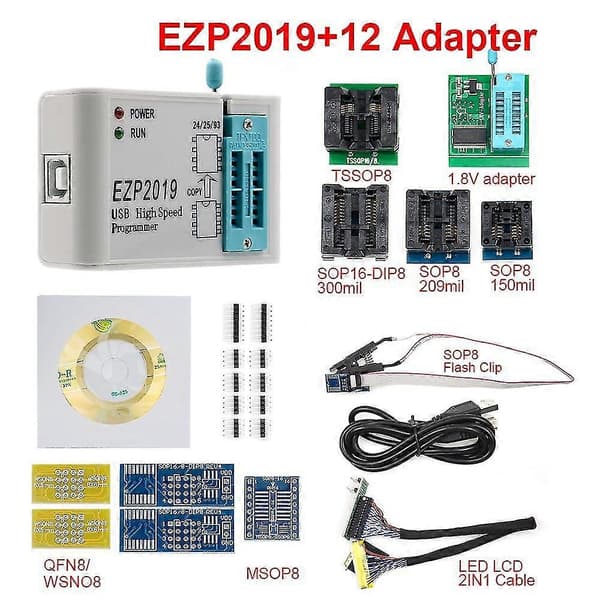 Ezp2019 Usb Spi Programmer Ezp2019 Stöder 24 25 93 Eeprom 25 Flash Bios Chip + 5 Socket