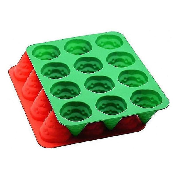 3D Julgransform Silikon Julbakelse Dekoration Bakform Red