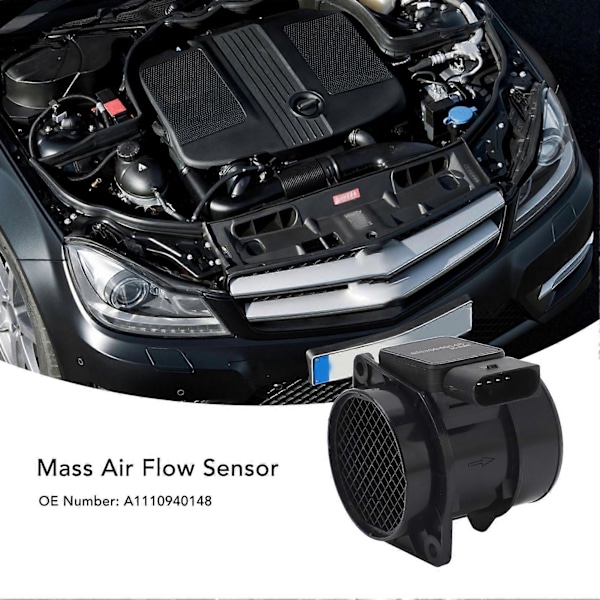 Luftmassemåler A1110940148 Sensitiv Præcis MAF Måler Sensor Udskiftning til Benz C-Klasse CLK E-Klasse